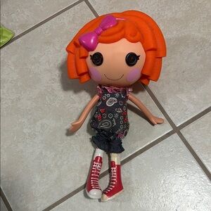 Orange-Haired Doll with Pink Bow and Red Shoes